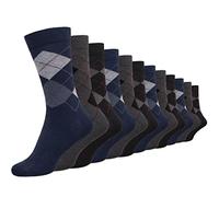 GA COMMUNICATIONS Mens Camouflage Socks, Casual Breathable Camo Print Rich Cotton Argyle Socks 3/6/12 Pairs Multipack Outdoor Sports Crew Sock Plain UK Size 6-11 (Argyle 12 Pairs)