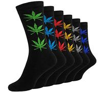 GA COMMUNICATIONS Mens Moon Patterned Colourful Striped Argyle Contrast Cotton Rich Dress Socks, Weed-1 PK-3