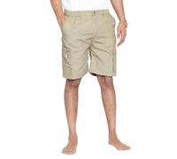 GA COMMUNICATIONS Mens Plain Shorts Elasticated Waist Cargo Combat Casual Multi Pockets Bottoms Summer Beach Cotton 6 Pockets Premium Pants Plus Size M L XL XXL 3XL 4XL 5XL 6XL[Beige,XL]