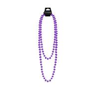 GA COMMUNICATIONS NEON PLASTIC BEADS 48? LONG NECKLACE STAG HEN NIGHT PARTY BRIGHT UV FANCY DRESS - Purple