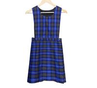 GA COMMUNICATIONS New Kids Girls Uniform Pleated Pinafore BIB Dress School Uniform Ages 3-10 Years (Blue Tartan, 13-14 Years)