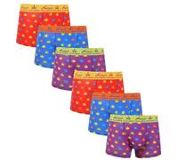 GA COMMUNICATIONS Pack of 3/6/12 Men's Weeds Leaves Cotton Boxers Stretch Underwear Trunks Multipack Shorts Hipster (UK, Alpha, S, Regular, Regular, 6, Red/Blue/Purple)