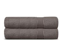 GA COMMUNICATIONS Premium Quality Jumbo Bath Sheet Set Of 2 100% Egyptian Cotton 450-GSM, Quick Dry Ultra Soft Highly Absorbent Extra Large Bathroom Sheet Towels For Hotel And Spa 90x180 CM Truffle