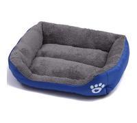 GA COMMUNICATIONS Square Dog Bed | Dog bed Cat bed Pet Bed Super Soft Pet sofa bed | Fluffy Plush Puppy Bed with Slip-Resistant Bottom | PP Cotton Made Into a Pet Bed (Blue XXL)