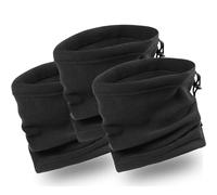 GA COMMUNICATIONS Unisex Neck Warmer | Multifunctional Face Cover UV/Dust Protection Windproof Ski Mask, Pack of 1/3 FLEECE THERMAL TUBE Winter Neck Face Mask Cover for Men Women (3 piece Black)