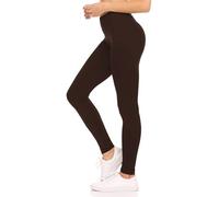 GA COMMUNICATIONS Womens Thermal Fleece Lined Leggings, High Waist Winter Thick Warm Leggings, Soft Tummy Control Gym Yoga Workout Tights Stretchy Pants Trousers (Chocolate, 20)