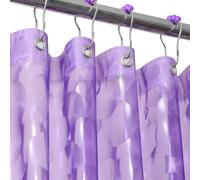 Ga-Geetopia 3D EVA Plastic Shower Curtain Liner with Rustproof Metal Grommets and Weighted Magnet, 72" x 72", Pearl Purple