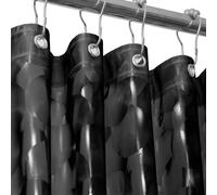 Ga-Geetopia EVA 3D Black Pearl Plastic Shower Curtain Liner - Premium Light Weight 72" x 72" Bathroom Shower Showroom Curtain Liner with Rustproof Metal Gromments and Weighted Magnet