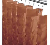 Ga-Geetopia EVA 3D Chocolate Pearl Cube Plastic Shower Curtain Liner - Premium Light Weight 72" x 72" Brown Bathroom Shower Showroom Curtain Liner with Rustproof Metal Gromments and Weighted Magnet