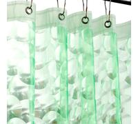 Ga-Geetopia EVA 3D Green Pearl Water Cube Plastic Shower Curtain Liner - Premium Lightweight 72" x 72" Bathroom Shower Showroom Curtain Liner with Rustproof Metal Gromments and Weighted Magnet