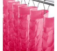 Ga-Geetopia EVA 3D Red Pearl Water Cube Plastic Shower Curtain Liner - Premium Light Weight 72" x 72" Burgandy Bathroom Shower Showroom Curtain Liner with Rustproof Metal Gromments and Weighted Magnet