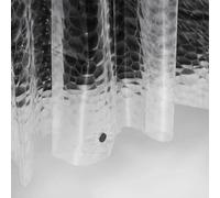 Ga-Geetopia Short Size - EVA Thin 3D Plastic Shower Curtain Liner Premium Light Weight 72" x 66" Clear Bathroom Shower Showroom Curtain Liner with Rustproof Metal Gromments and Weighted Magnet