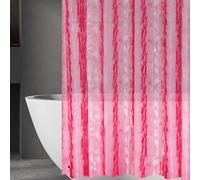 Ga-Geetopia Shower Curtain, EVA Plastic, 3D Effect, Water Cube, Lightweight, 72x72 Inch, Burgundy Red, for Bathroom, Shower, Display Room, with Rustproof Metal Grommets and Weighted Magnet