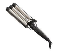 Ga Ma Hair Curler PC5006 SALON CURL Triple Iron Black and Silver