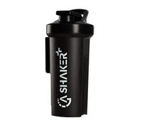 GA Shaker+ 2.0 The 7in1 Original Drinking Bottle/Water Bottle with Protein Shaker Function, 1L (Black)