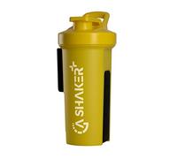 GA Shaker+ 2.0 The 7in1 Original Drinking Bottle/Water Bottle with Protein Shaker Function, 1L (Yellow)
