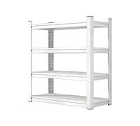Ga Shelving Unit - 4-Tier Sto Rack for Kitchen & Ga Sturdy White Shelves 80x35x138cm Ideal for nizat & Space-Saving