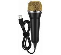 GA Universal Wired USB Gold Microphone for Gaming & Streaming - Compatible with Guitar Hero, Rock Band, PS2, PS3, PC, Wii, Xbox 360 & Mac