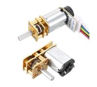 GA12-N20 DC 3V 6V 12V Metal Gear electronic starter Small Speed Gear DC electronic starter GA12 N20 with Encoder Test Code Tray 16RPM -1000RPM MQXFCZUX(6V 150RPM)