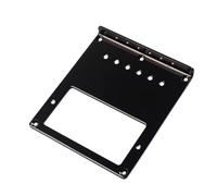 Ga397 Black Steel Bridge Plate for Tl Electric Guitar 102mm | Top-loading Hardtail Layout, Humbucker Cutout, 6-point String Slots, for Lap Steel Conversion Builds