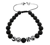 Ga700ske-7a Bracelet Colored Rough Stone Bracelet Weaving Men's and Women's Bracelets Pie Earrings (A, One Size)