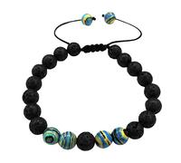 Ga700ske-7a Bracelet Colored Rough Stone Bracelet Weaving Men's and Women's Bracelets Pie Earrings (D, One Size)
