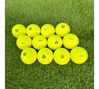GAA Hurling Dimple PU Fireballs Speed Ball All Weather Wall Balls Training Practice Size 5 (Yellow)