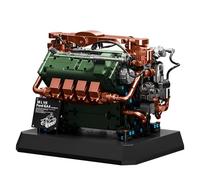 GAA V8 Tank Engine Building Blocks Set, Sherman Powerplant Model, 1385pcs | Technik Military Engine Bricks Kit, WW2 Mechanical Engineering Display, DIY Home Decor, Creative Gift for Men Women