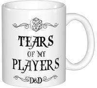 GAAGNMD Dungeons and Dragons Mug Tears of My Players Funny White 11 Ounce Ceramic Coffee Cup