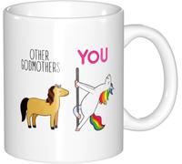 GAAGNMD Godmother Funny Gift, Best Godmother Birthday Coffee Mug, Godmother Unicorn Mug