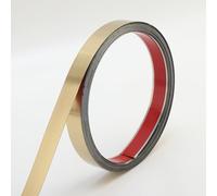 Gaahing Brushed Metal Trim, Peel and Stick Stainless Steel Wall Molding for Fireplace, Mirror Frame, Furniture and Home Decoration, 5m x 1cm