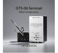 Gaahleri GTS-06 Serenair Mini Airbrush Compressor Kit + CS-36 Airbrush UK Plug