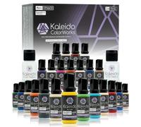 Gaahleri Kaleido Primary 24-Color Set B - Water-Based Acrylic Airbrush Paint, Pre-Thinned, High Gloss, Fast-Drying, with Thinner & Cleaner
