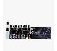Gaahleri Kaleido Primary 24-Color Set - Water-Based Acrylic Airbrush Paint Kit for Scale Models, Gundam, Mecha, Cars & Miniatures - Pre-Thinned, High Gloss, Fast-Drying, with Thinner & Cleaner