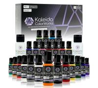 Gaahleri Kaleido Primary 24-Color Set - Water-Based Acrylic Airbrush Paint, Pre-Thinned, High Gloss, Fast-Drying, with Thinner & Cleaner