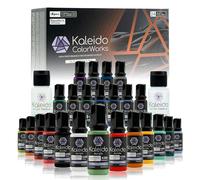 Gaahleri Kaleido Water-Based Acrylic Airbrush Paint Kit 24 Auto Color Set | Acrylic Paint, Pre-Thinned, High Gloss, Fast-Drying, with Thinner & Cleaner