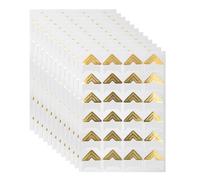 Gaaines 360Pcs/15 Sheets Gold Photo Corners for Scrapbook, Albums, DIY Journal - Paper, Photo Album Accessory