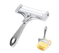 Gaaines Cheese Slicer with Roll and Cutting Wire, Cheese Slicers for Block Cheese, Handheld Adjustable Thickness Cheese Cutter,Stainless Steel Cheese Wire Cutter, Suitable for Cheese