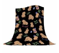 Gaakvrr Capybara Blanket Capybara Gift Party Decorations Plush Blanket for Bedroom Couch Sofa Kids Adults All Seasons 100x130cm(40x50 Inch)