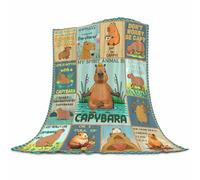 Capybara Blanket Gift for Girls Boys Kids Animals Lovers Soft Flannel Blankets Cute Capybara, Capybara Blanket for Couch Sofa Bedroom Camping Travel 150x200cm(60x80 Inch)