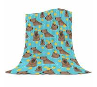 Gaakvrr Capybara Blankets for Kids, Capybara Throw Blanket, Lightweight Flannel Cozy Plush for Adult Kids, Capybara Decoration 130x150cm(50x60 Inch)