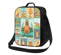 Gaakvrr Capybara Lunch Bag for Boys, Insulated Lunchboxg for Adult Teens Girls, Reusable Portable Lunch Box for Kids Capybara Gifts