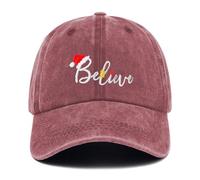 Gaakvrr Christmas Baseball Hats for Men Women, Funny Adjustable Embroidered Christmas Baseball Cap, Christmas Trucker Hat(Red) 4