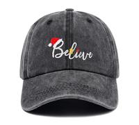 Gaakvrr Christmas Baseball Hats for Men Women, Funny Adjustable Embroidered Christmas Baseball Cap, Christmas Trucker Hat(Black) 4