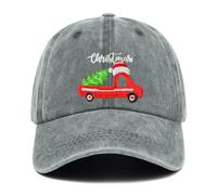 Gaakvrr Christmas Baseball Hats for Men Women, Funny Adjustable Embroidered Christmas Baseball Cap, Christmas Trucker Hat(Grey) 2