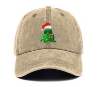 Gaakvrr Christmas Hats for Men Women, Funny Adjustable Embroidered Christmas Baseball Cap, Hat(Khaki)