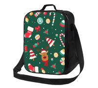 Gaakvrr Christmas Lunch Bag for Boys, Insulated Lunchboxg for Adult Teens Girls, Reusable Portable Lunch Box for Kids Christmas Gifts