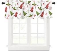 Gaakvrr Christmas Valance Curtains for Windows, Pinecone Decor Kitchen Valances for Windows Heat Insulated, Window Treatments for Kitchen Bathroom Bedroom 45x135cm（18x54 Inch）