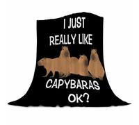 Gaakvrr Cute Capybara Animal Blanket, Capybara Blankets Throw Flannel Bed Throw Cozy Lightweight Plush Gifts for Kids Boys Girls Sofa Couch Bedroom All Season, Home Decor 130x150cm(50x60 Inch)
