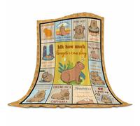 Gaakvrr Cute Capybara Blanket, Capybara Blankets Throw Flannel Bed Throw Cozy Lightweight Plush Gifts for Kids Boys Girls Sofa Couch Bedroom All Season, Home Decor 100x130cm(40x50 Inch)